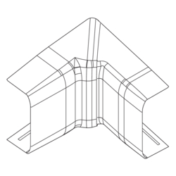 Σχέδια προϊόντος tehalit.Ateha 32x16mm 2 τμημάτων Εσωτερική γωνία ABS